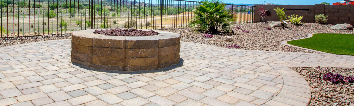 Create a circular space with Pavers and a Firepit